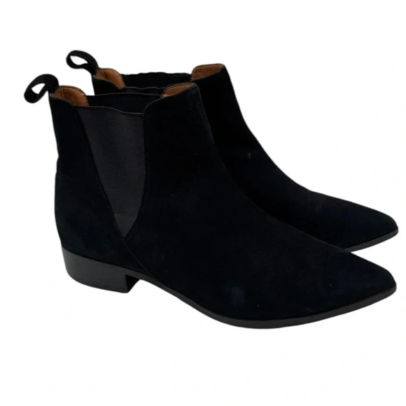 & Other Stories Black Suede Chelsea Bootie Size 39 US 9 - Picture 1 of 11